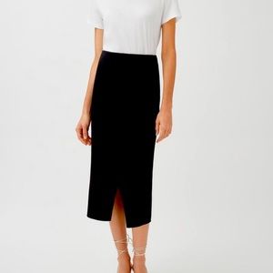 Cotton Twill Paneled Skirt